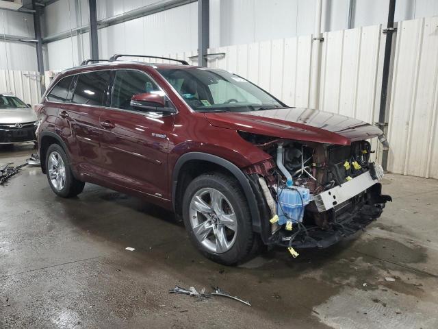 5TDDCRFH8GS017775 - 2016 TOYOTA HIGHLANDER HYBRID LIMITED BURGUNDY photo 4