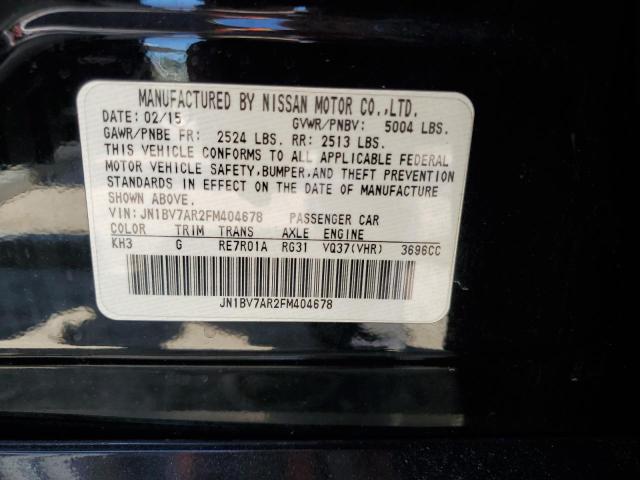 JN1BV7AR2FM404678 - 2015 INFINITI Q50 BASE BLACK photo 12