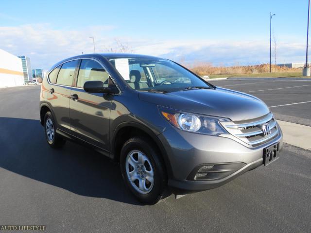 3CZRM3H30EG713280 - 2014 HONDA CR-V LX GRAY photo 1