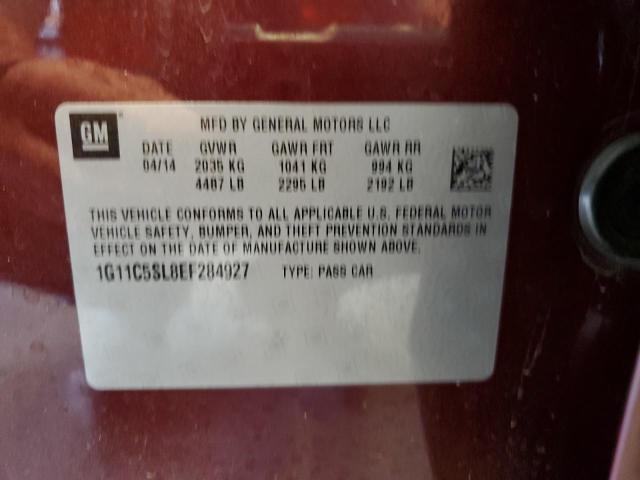 1G11C5SL8EF284927 - 2014 CHEVROLET MALIBU 1LT BURGUNDY photo 12
