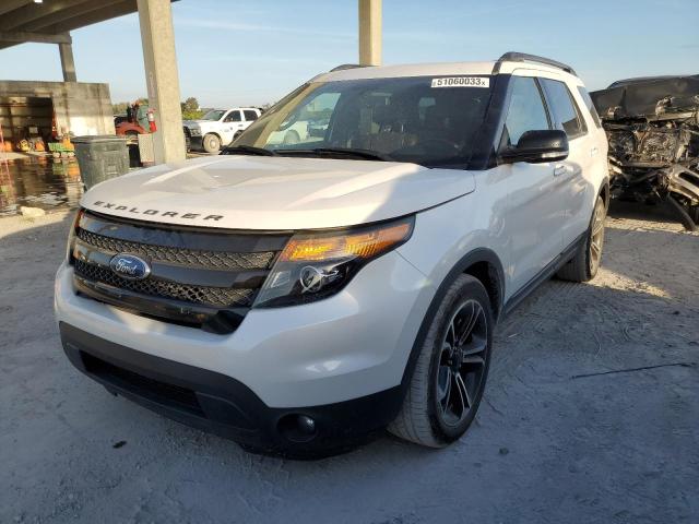 1FM5K8GT0FGA53131 - 2015 FORD EXPLORER SPORT WHITE photo 1