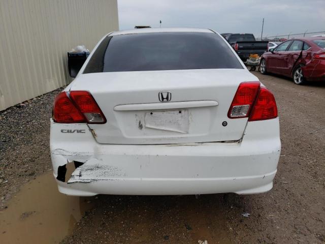 1HGES16315L011930 - 2005 HONDA CIVIC DX VP WHITE photo 6