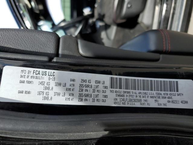 1C4RJFLG6KC822609 - 2019 JEEP GRAND CHER TRAILHAWK 黑色 照片 12