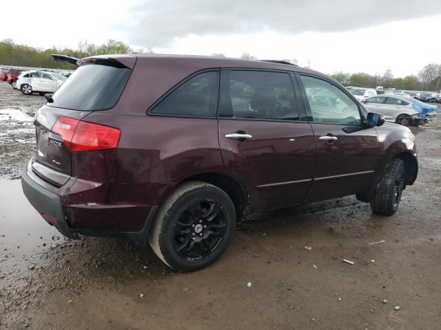 2HNYD28278H555909 - 2008 ACURA MDX BURGUNDY photo 3