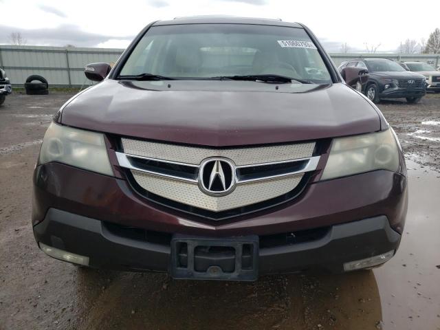 2HNYD28278H555909 - 2008 ACURA MDX BURGUNDY photo 5