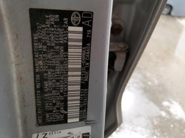 2T1KR30E07C665413 - 2007 TOYOTA COROLLA MA XR SILVER photo 13