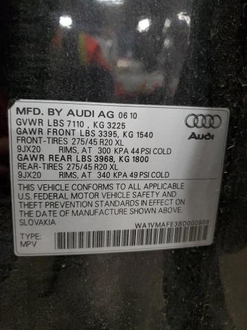 WA1VMAFE3BD000809 - 2011 AUDI Q7 PRESTIGE 黑色 照片 13