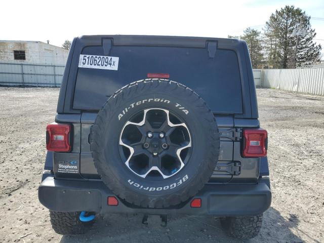 1C4JJXR67NW270767 - 2022 JEEP WRANGLER RUBICON 4XE CHARCOAL photo 6