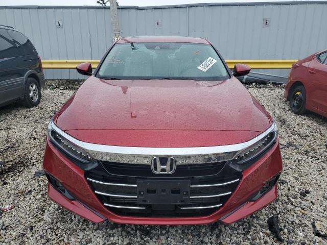 1HGCV1F51MA000727 - 2021 HONDA ACCORD EXL RED photo 5