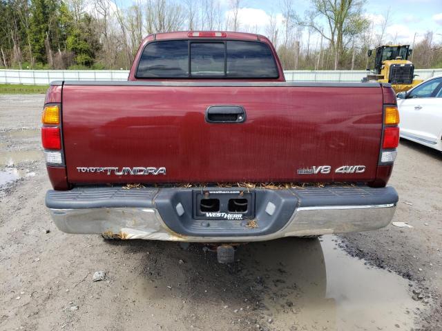 5TBBT44154S454816 - 2004 TOYOTA TUNDRA ACCESS CAB SR5 RED photo 6