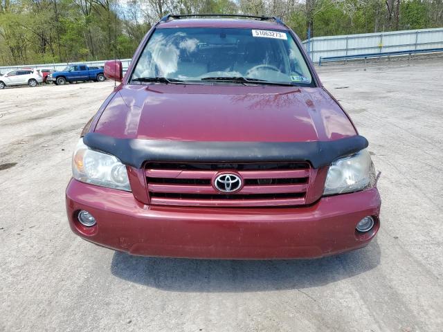 JTEEP21A570199976 - 2007 TOYOTA HIGHLANDER SPORT BURGUNDY photo 5