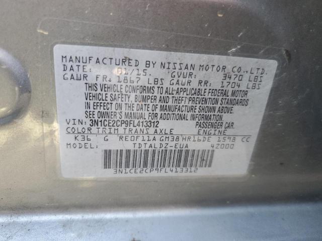 3N1CE2CP9FL413312 - 2015 NISSAN VERSA NOTE S TAN photo 12