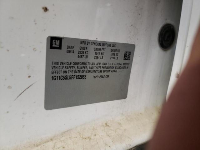 1G11C5SL5FF152063 - 2015 CHEVROLET MALIBU 1LT 白色 照片 12