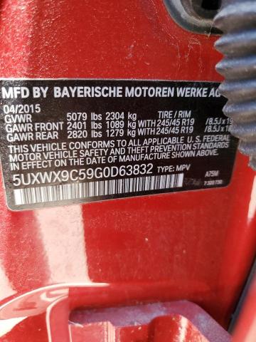 5UXWX9C59G0D63832 - 2016 BMW X3 XDRIVE28I RED photo 14