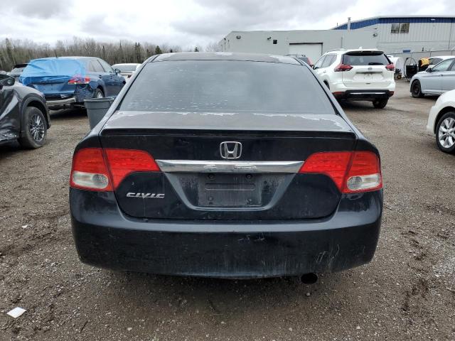 2HGFA15669H001075 - 2009 HONDA CIVIC LX-S BLACK photo 6