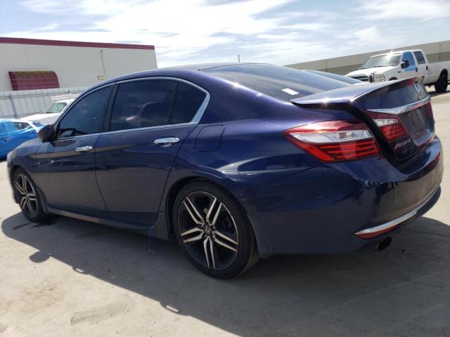 1HGCR2F55GA079401 - 2016 HONDA ACCORD SPORT BLUE photo 2