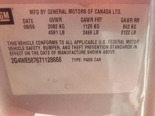 2G4WE587671128666 - 2007 BUICK LACROSSE CXS 灰色 照片 10