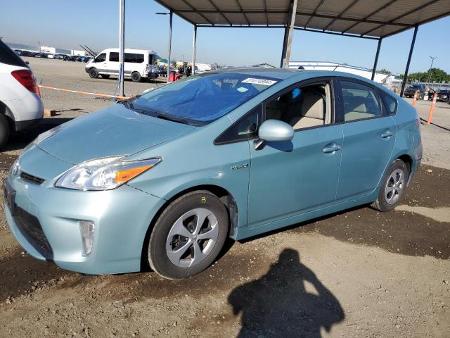 JTDKN3DU2F1915413 - 2015 TOYOTA PRIUS TURQUOISE photo 1