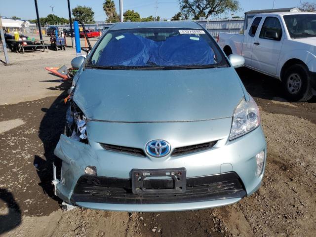 JTDKN3DU2F1915413 - 2015 TOYOTA PRIUS TURQUOISE photo 5