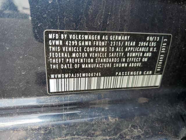 WVWDM7AJ9EW006745 - 2014 VOLKSWAGEN GOLF GRAY photo 12