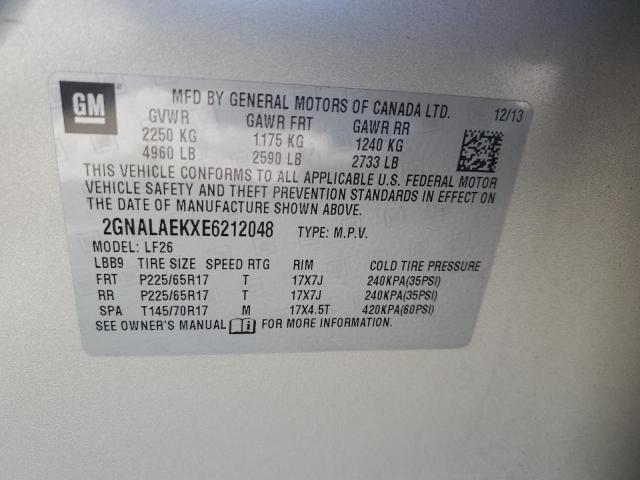 2GNALAEKXE6212048 - 2014 CHEVROLET EQUINOX LS BEIGE photo 13