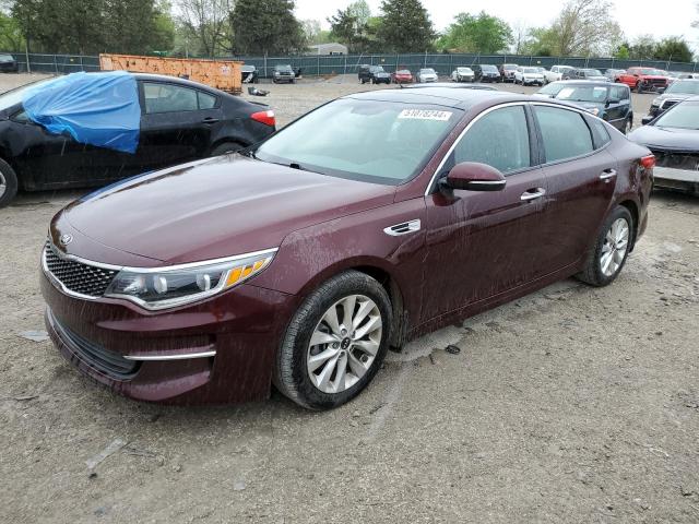 5XXGU4L37JG237519 - 2018 KIA OPTIMA EX BURGUNDY photo 1