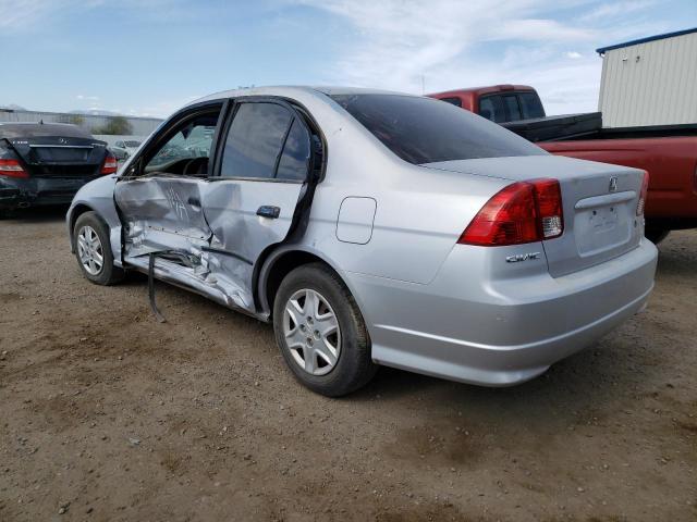 1HGES16335L030219 - 2005 HONDA CIVIC DX VP SILVER photo 2