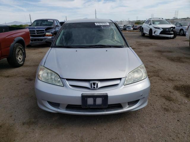 1HGES16335L030219 - 2005 HONDA CIVIC DX VP SILVER photo 5