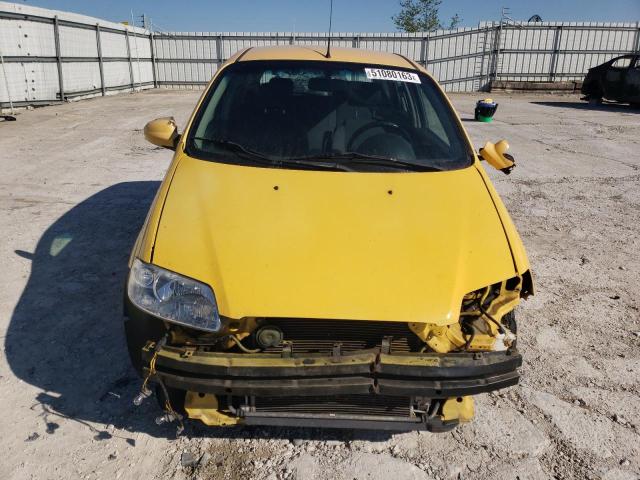 KL1TD66677B768340 - 2007 CHEVROLET AVEO BASE YELLOW photo 5