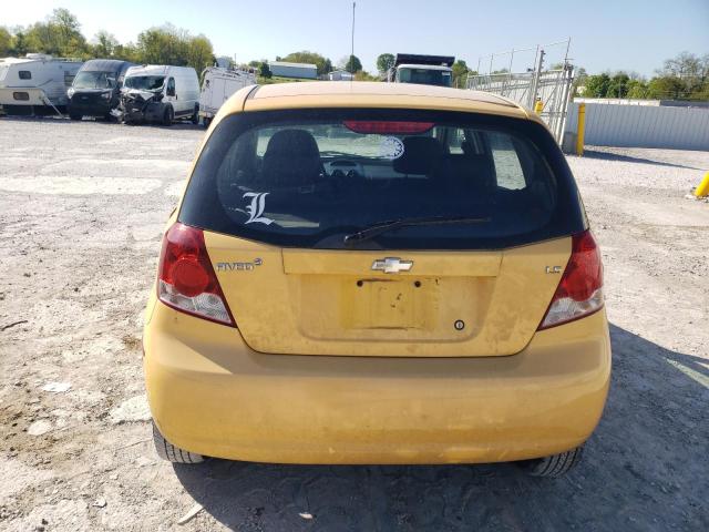 KL1TD66677B768340 - 2007 CHEVROLET AVEO BASE YELLOW photo 6