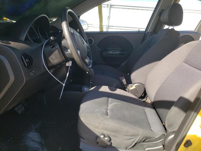 KL1TD66677B768340 - 2007 CHEVROLET AVEO BASE YELLOW photo 7