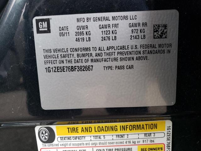 1G1ZE5E76BF382667 - 2011 CHEVROLET MALIBU LTZ Noir photo 12