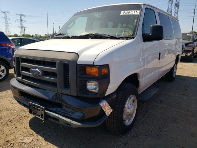 1FMNE1BW2BDB33140 - 2011 FORD ECONOLINE E150 WAGON WHITE photo 2