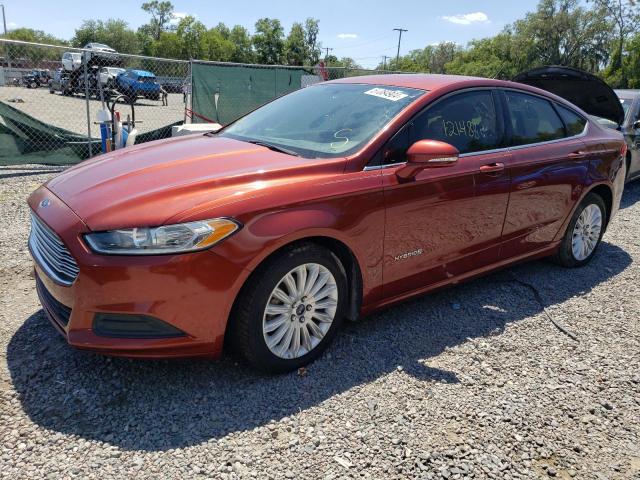 3FA6P0LU9ER224725 - 2014 FORD FUSION SE HYBRID ORANGE photo 1