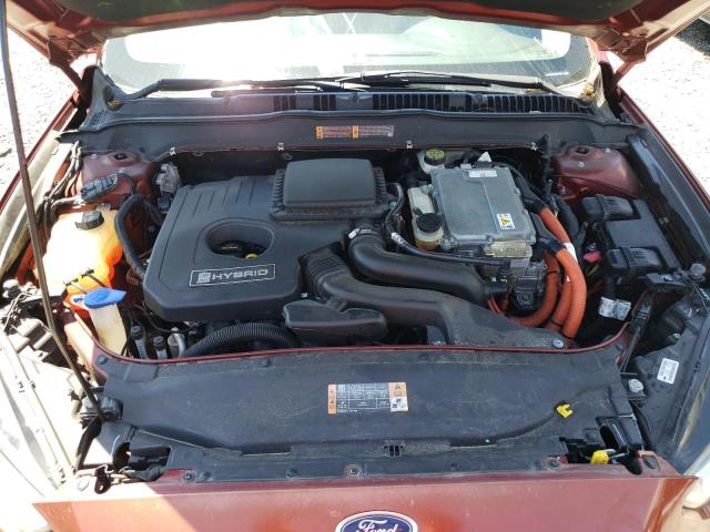 3FA6P0LU9ER224725 - 2014 FORD FUSION SE HYBRID ORANGE photo 11