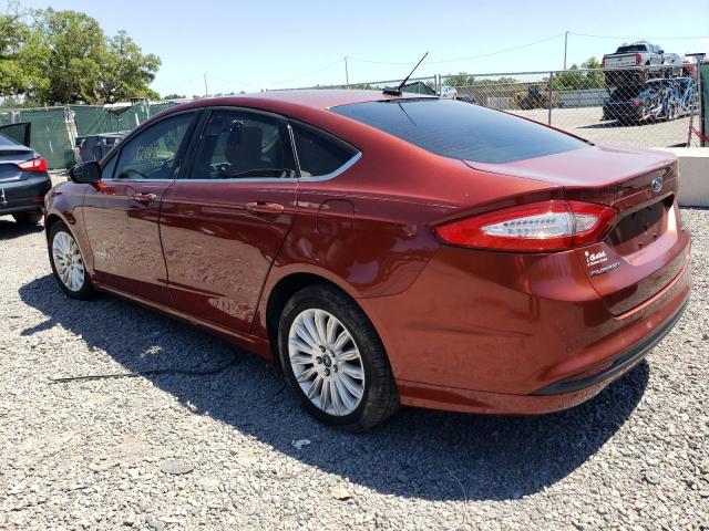 3FA6P0LU9ER224725 - 2014 FORD FUSION SE HYBRID ORANGE photo 2