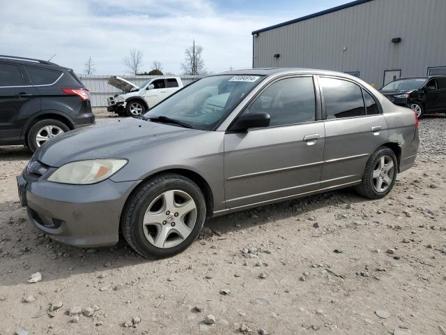 2HGES26704H511758 - 2004 HONDA CIVIC EX GRAY photo 1