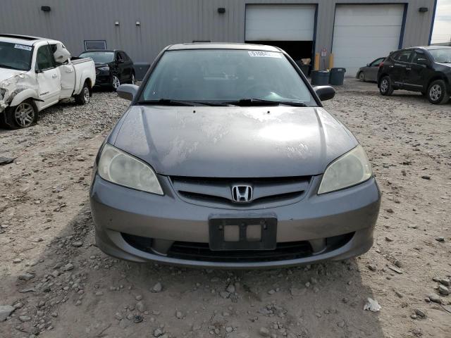 2HGES26704H511758 - 2004 HONDA CIVIC EX GRAY photo 5