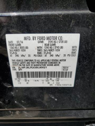 2LMPJ8LR2GBL80021 - 2016 LINCOLN MKX RESERVE BLACK photo 12