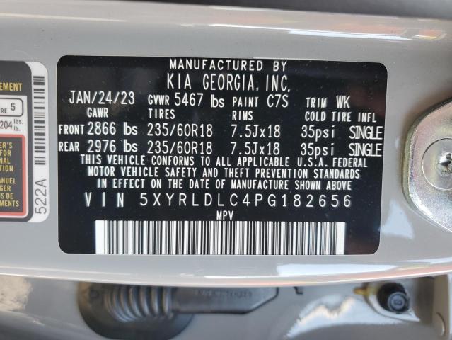 5XYRLDLC4PG182656 - 2023 KIA SORENTO S GRAY photo 13