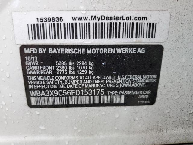 WBA3X9C56ED153175 - 2014 BMW 335 XIGT WHITE photo 13