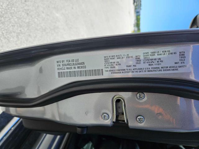 3C6UR5CL0LG244426 - 2020 RAM 2500 TRADESMAN Gri fotoğraf 10