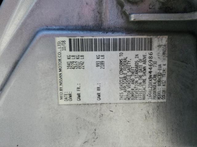 1N4AL21EX9N446986 - 2009 NISSAN ALTIMA 2.5 SILVER photo 13