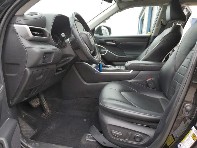 5TDGZRBH5MS061858 - 2021 TOYOTA HIGHLANDER XLE BLACK photo 7