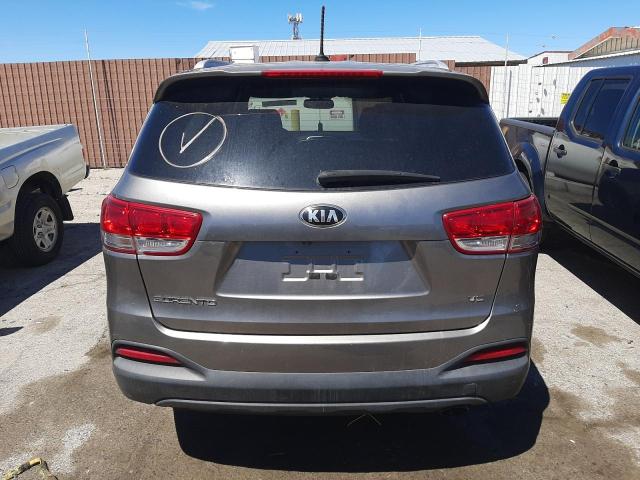 5XYPG4A53GG102599 - 2016 KIA SORENTO LX GRAY photo 6