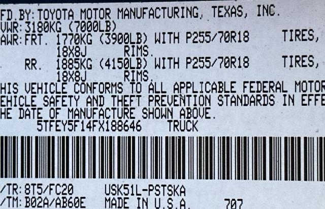 5TFEY5F14FX188646 - 2015 TOYOTA TUNDRA CREWMAX SR5 BLUE photo 10