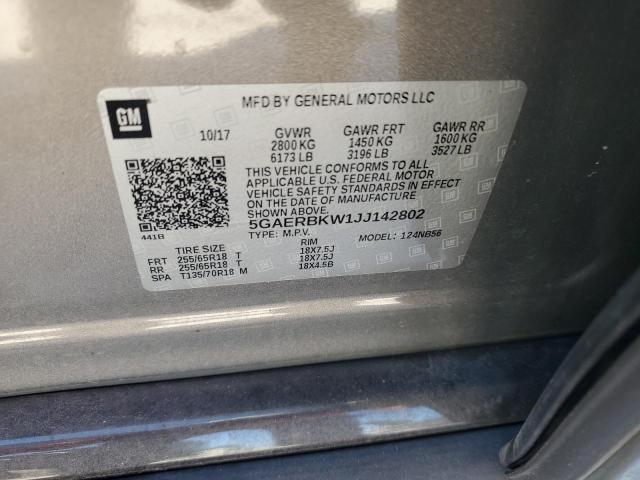 5GAERBKW1JJ142802 - 2018 BUICK ENCLAVE ESSENCE 棕色 照片 13