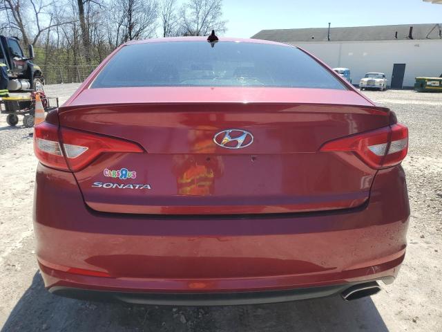 5NPE24AF8FH187350 - 2015 HYUNDAI SONATA SE MAROON photo 6