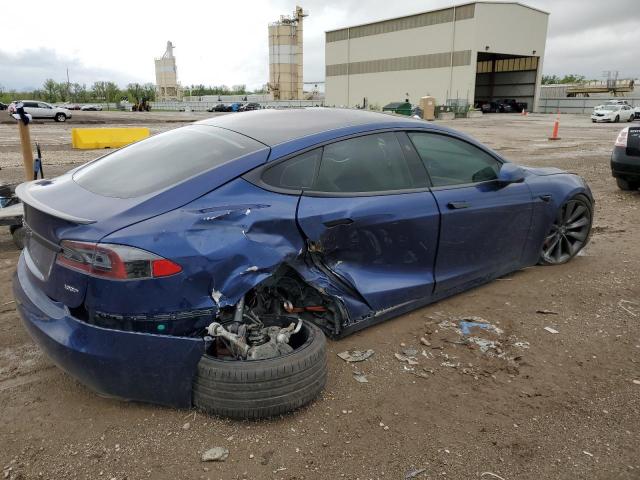 5YJSA1E2XHF210673 - 2017 TESLA MODEL S ლურჯი ფოტო 3