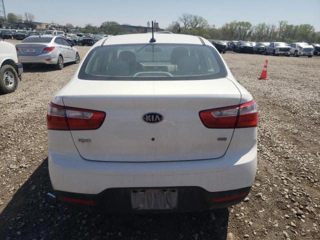 KNADM4A3XD6211910 - 2013 KIA RIO LX WHITE photo 6